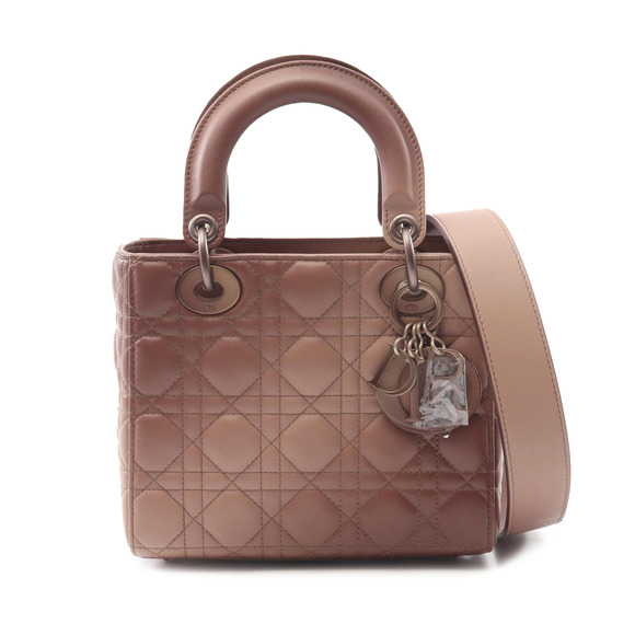 Pre-Loved Dior Small Ombre Lambskin Cannage lady Dior - Picture 1 of 8